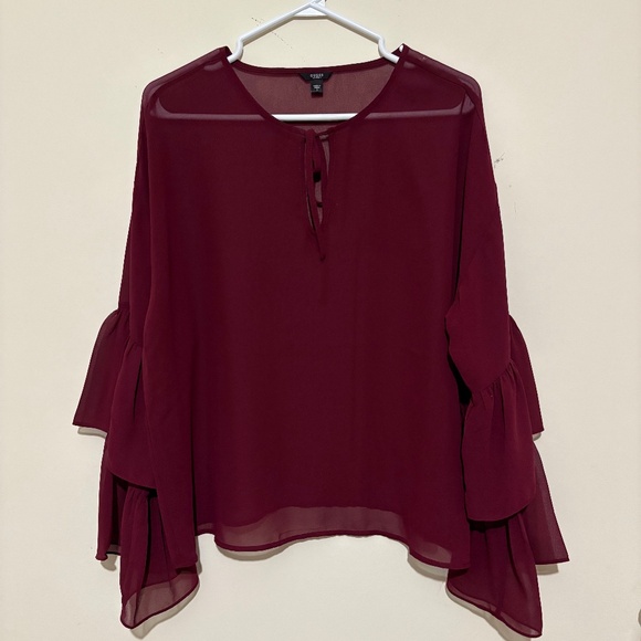 Guess Tops - Guess Chiffon Bell Sleeve Blouse
